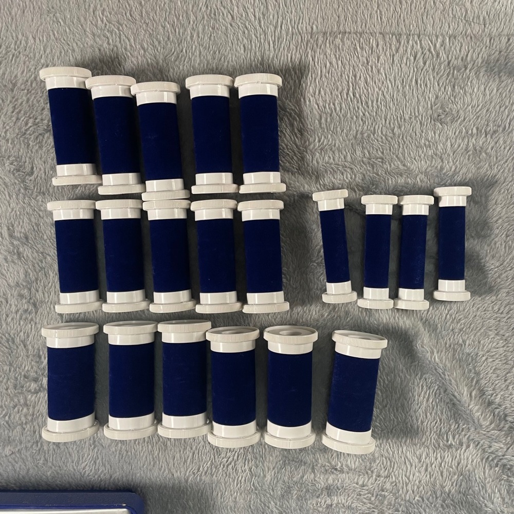 Remington Aqua Curl Heated Hair Roller Set 20 Rollers Blue Velvet Complete Base - Picture 5 of 6
